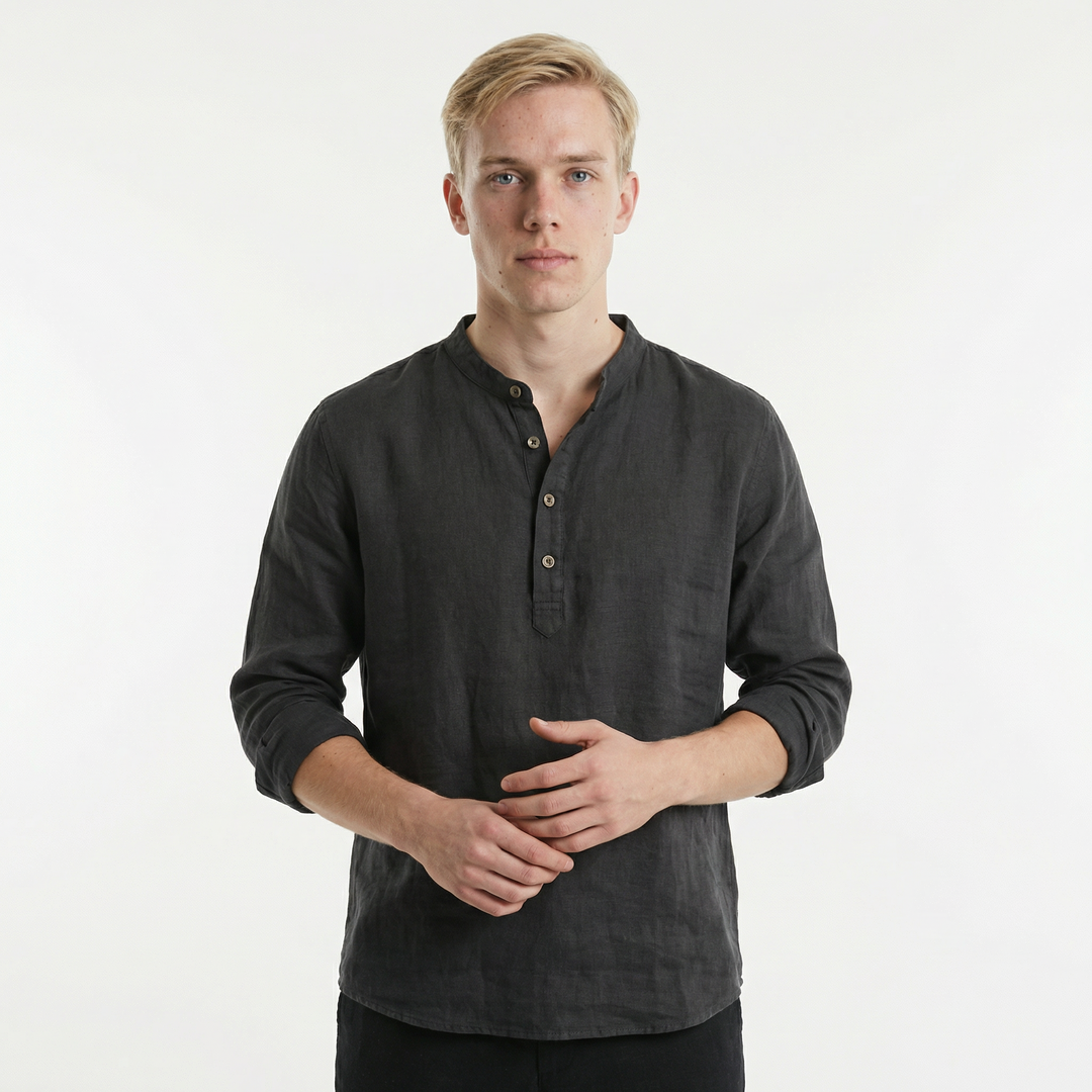 Linnen Herenoverhemd Lange Mouw