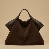 Grote Suède Leren Tote Bag