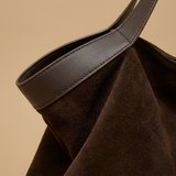 Grote Suède Leren Tote Bag
